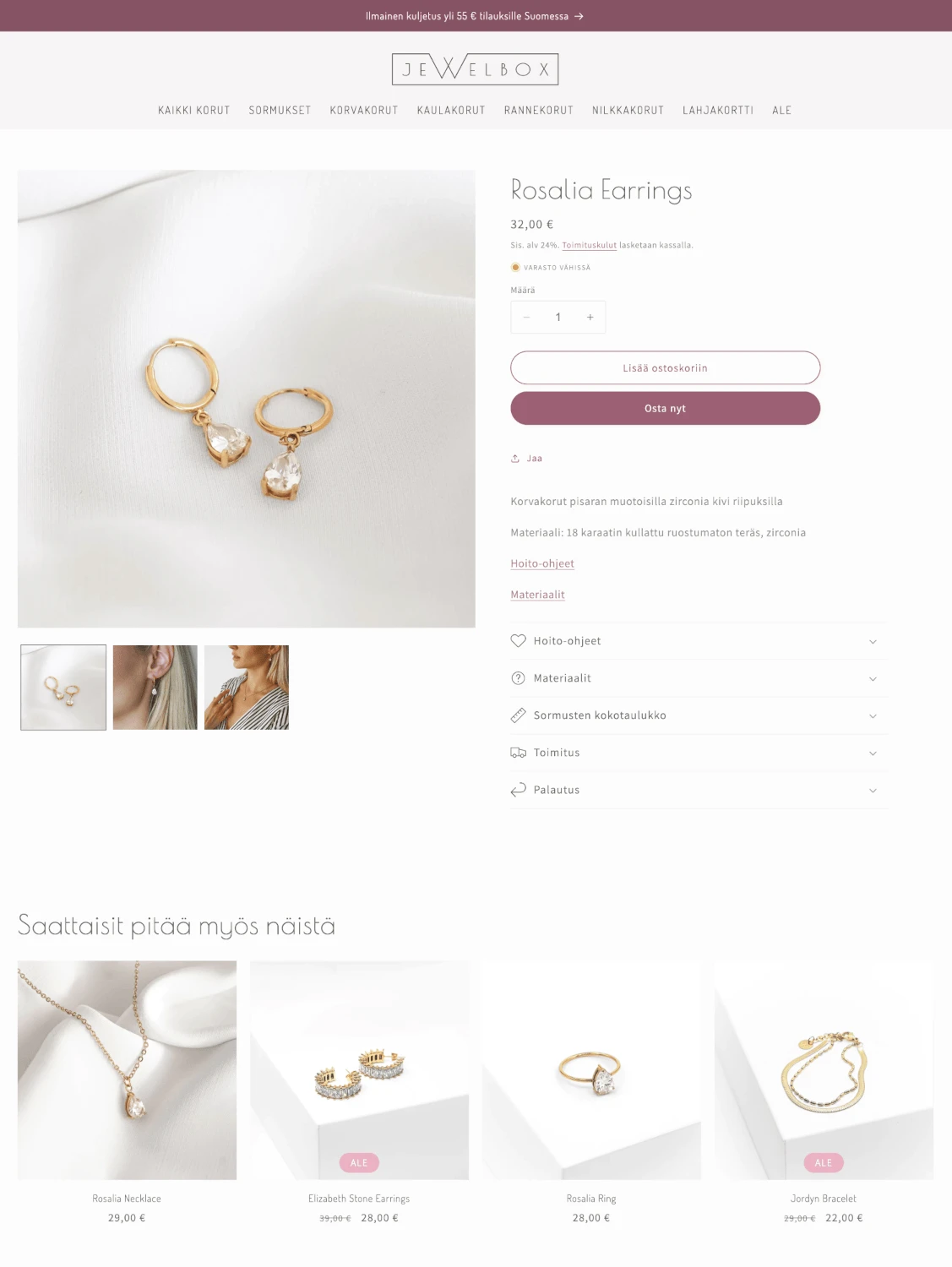 Jewelbox pop-up screenshot