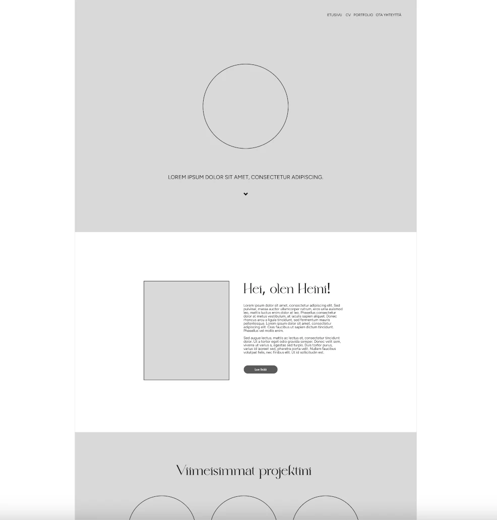 Layout wireframe